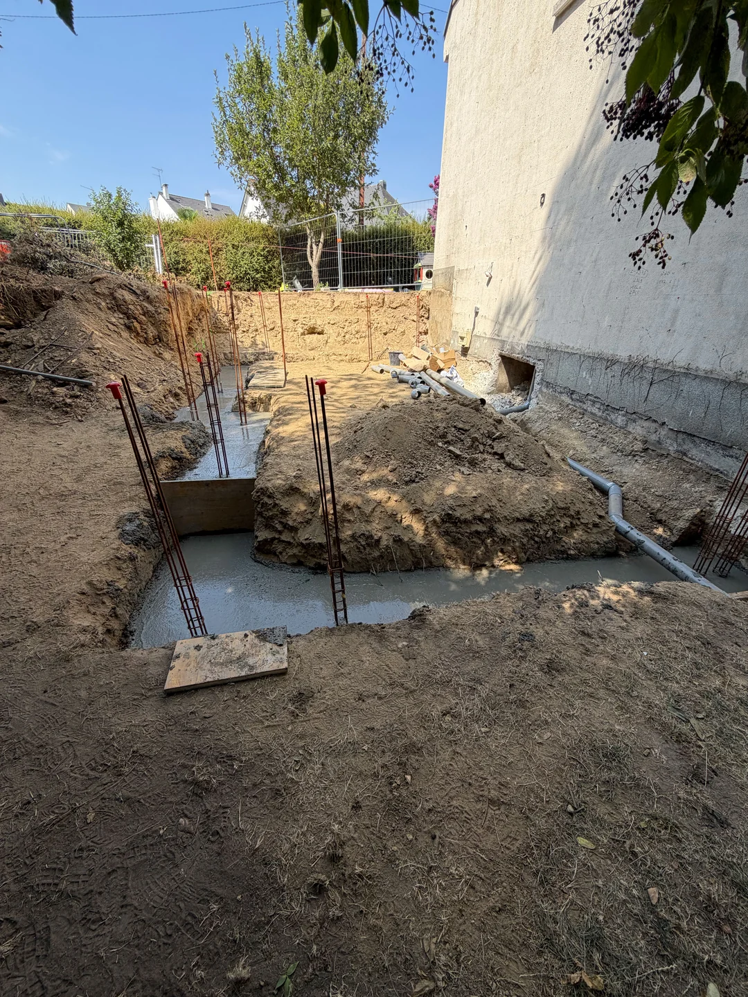 Terrassement pour une extension de maison